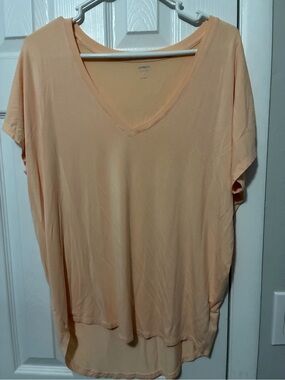 Express Relaxed Short Sleeve Tee in Peach